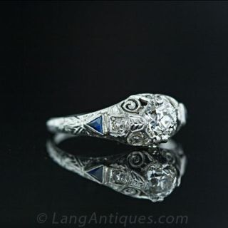 .68 Carat Edwardian / Art Deco Diamond Engagement Ring