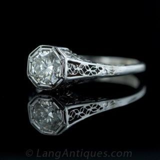 .68 Carat Filigree Diamond Solitaire