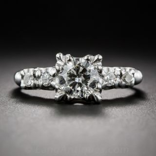 .68 Carat Mid-Century Platinum and Diamond Engagement Ring