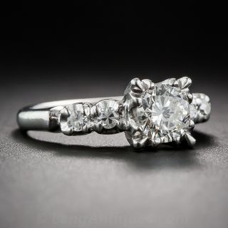 .68 Carat Mid-Century Platinum and Diamond Engagement Ring