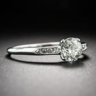 .68 Carat Platinum Diamond Art Deco Engagement Ring