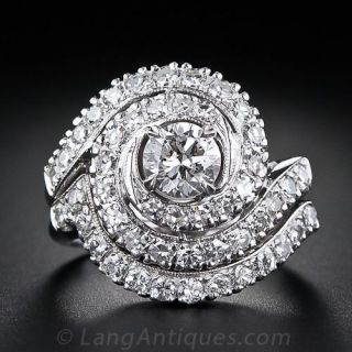 .69 Carat Diamond Vintage Wedding Set