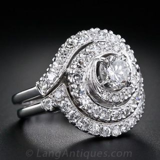 .69 Carat Diamond Vintage Wedding Set
