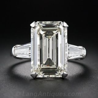7.48 Carat Emerald-Cut Diamond Ring 