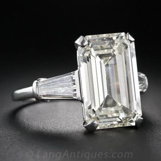 7.48 Carat Emerald-Cut Diamond Ring 