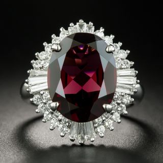 7.95 Carat Garnet and Diamond Halo Ring - 2