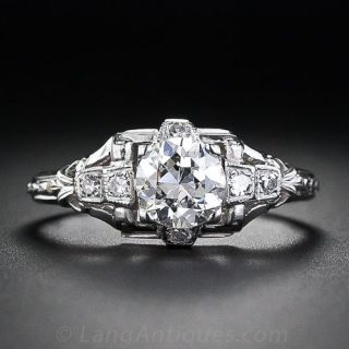 Art Deco Diamond Engagement Ring 