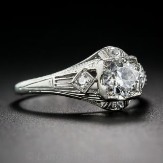 .70 Carat Art Deco Engagement Ring GIA H-VS1