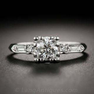 .70 Carat Art Deco Platinum Diamond Engagement Ring