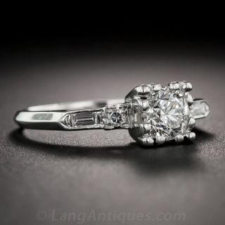 .70 Carat Art Deco Platinum Diamond Engagement Ring