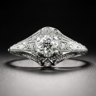 .70 Carat Diamond and Platinum Art Deco Engagement Ring