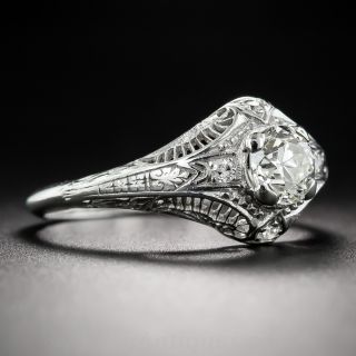 .70 Carat Diamond and Platinum Art Deco Engagement Ring