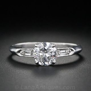 .70 Carat Late Art Deco Diamond Engagement Ring