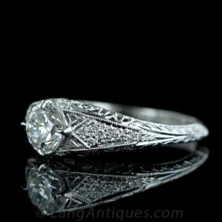 .70 Carat Round Brilliant Cut Diamond Engagement Ring