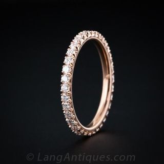 .70 Diamond & Pink Gold Eternity Band - 1
