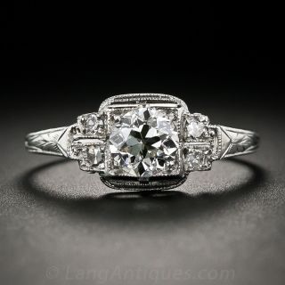 .71 Carat Art Deco Diamond Engagement Ring