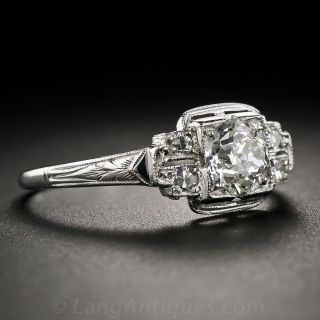 .71 Carat Art Deco Diamond Engagement Ring