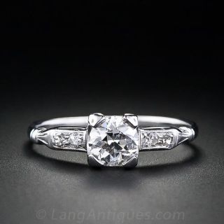 .71 carat 'D' color European Cut Diamond Vintage Solitaire