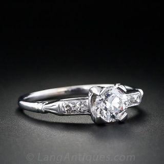 .71 carat 'D' color European Cut Diamond Vintage Solitaire