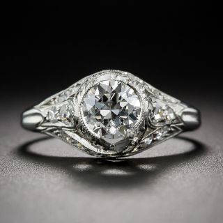.71 Carat Platinum and Diamond Art Deco Engagement Ring