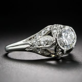 .71 Carat Platinum and Diamond Art Deco Engagement Ring