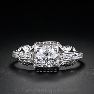 .71 Carat Vintage Neo-Classic Diamond Ring