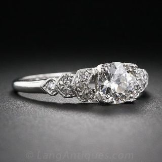 .72 Carat Art Deco Diamond Engagement Ring