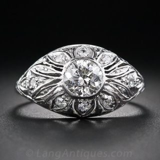 .72 Carat Art Deco Diamond Ring from 1925 