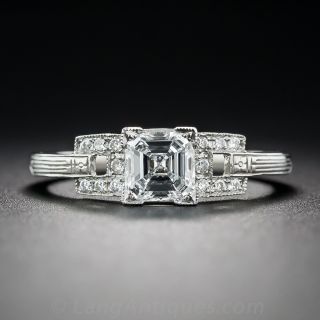 .72 Carat Asscher-cut Diamond Art Deco Style Ring GIA VS2