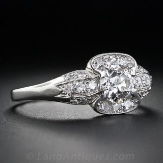 .72 Carat Center Diamond Art Deco Engagement Ring