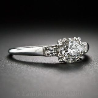 .72 Carat Diamond Vintage Platinum Engagement Ring