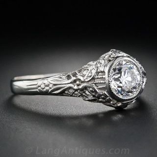 .72 Carat Early Deco Solitaire Diamond Ring