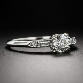 .72 Carat Platinum and Diamond Art Deco Engagement Ring