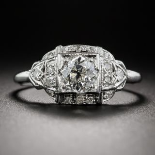.72 Carat Platinum and Diamond Art Deco Engagement Ring