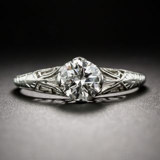 .72 Carat Vintage Platinum and Diamond Engagement Ring