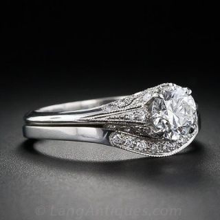 .72 Carat Vintage Style Diamond Wedding Set