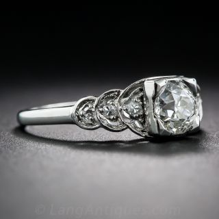 .73 Carat Diamond and Platinum Art Deco Engagement Ring