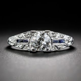 .73 Carat Diamond Art Deco Engagement Ring