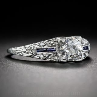 .73 Carat Diamond Art Deco Engagement Ring