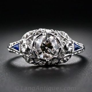 .73 Carat Diamond Early Deco Engagement Ring