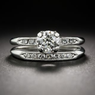 .73 Carat Diamond Vintage Engagement Set