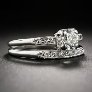 .73 Carat Diamond Vintage Engagement Set