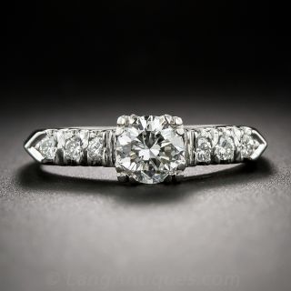 .73 Carat Vintage Platinum and Diamond Engagement Ring