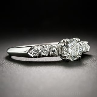.73 Carat Vintage Platinum and Diamond Engagement Ring