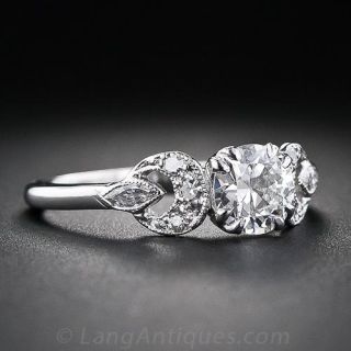 .74 Carat Diamond and Platinum Vintage Engagement Ring