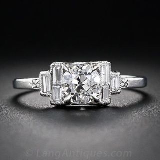 .74 Carat Diamond Art Deco Engagement Ring