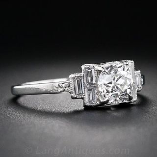 .74 Carat Diamond Art Deco Engagement Ring
