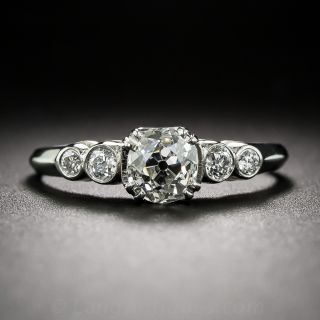 .74 Carat Old Mine-Cut Diamond Engagement Ring in Platinum