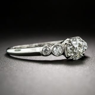 .74 Carat Old Mine-Cut Diamond Engagement Ring in Platinum