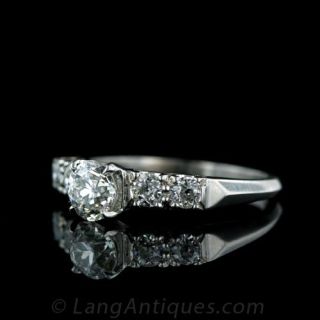 .74 Carat Old Mine Cut Diamond Ring